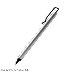 Kaco Klip Metal Gel Pen in Black, Red and Silver