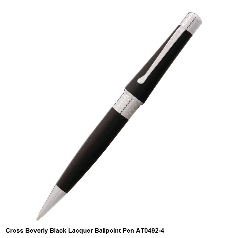 Cross Beverly Black Lacquer Ballpoint Pen AT0492-4
