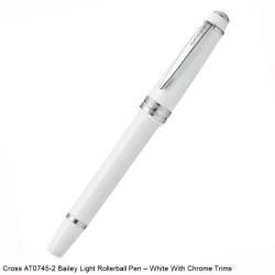 Cross Rollerball Pen AT0745-2 Bailey Light – White With Chrome Trims