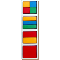 Wood Fraction-a-Square Board Little Genius (Multicolor) SC-16B
