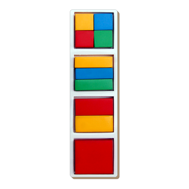 Wood Fraction-a-Square Board Little Genius (Multicolor) SC-16B