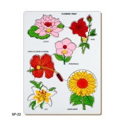 Single Piece Lift-Out Puzzle Flower Tray SP-22