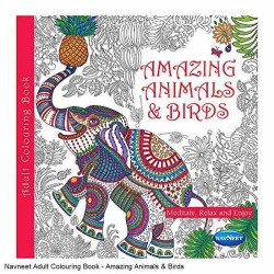 Navneet Adult Colouring Book - Amazing Animals and Birds