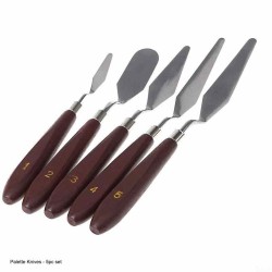 Artists Palatte Knife  Stainless Steel 5 Pcs - Knives Set Thin and Flexible for Oil Painting, Acrylic Mixing etc.