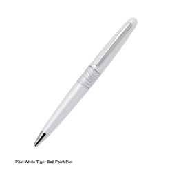 Pilot White Tiger Ball Pen - Black Ink - Medium Point