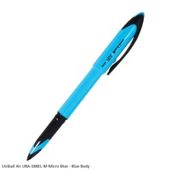 Uni-ball Air UBA-188EL-M Micro Roller Ball Pen Blue Ink Assorted Body Colors