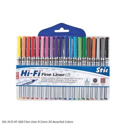 Stic Hi-fi HF 660 Fine Liner 0.5mm 20 Assorted Colors