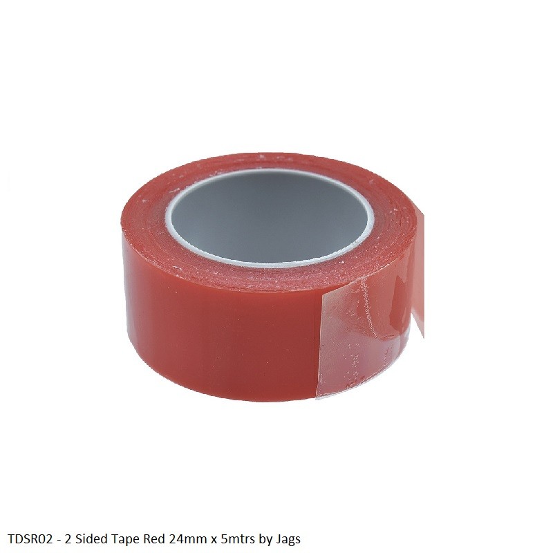 2 Sided Tape Red 24mm x 5mtrs TDSR02 by Jags