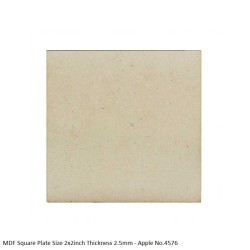 MDF Square Plate Size 2x2inch Thickness 2.5mm Pack of 5Pcs - Apple No.4576