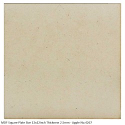 MDF Square Plate Size 12x12inch Thickness 2.5mm Pack of 1Pc - Apple No.4467