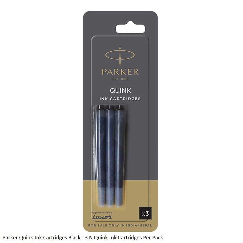 Parker Quink Ink Cartridges - 3 N Quink Ink Cartridges Per Pack