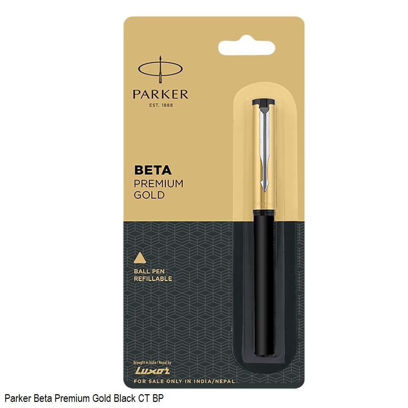 Parker Beta Premium Ballpoint Pen with Gold/Silver Finish Cap Parker Beta Premium Ballpoint Pen with Gold/Silver Finish Cap