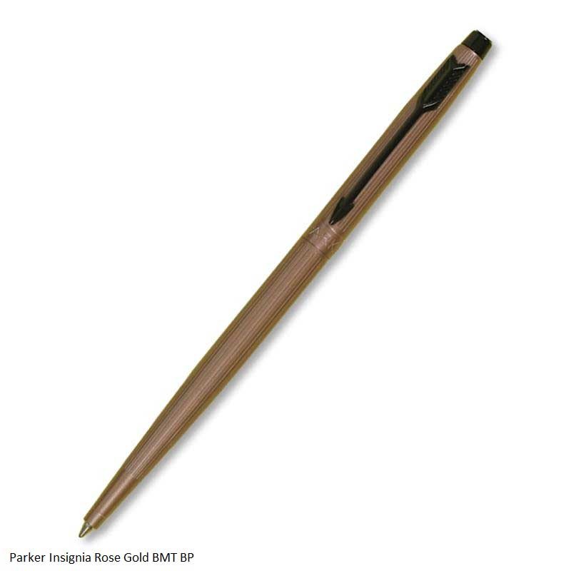 Parker Insignia Rose Gold Black Matte Trim Ballpoint Pen