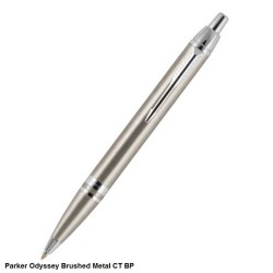 Parker Odyssey Brushed Metal Chrome Trim Ballpoint Pen