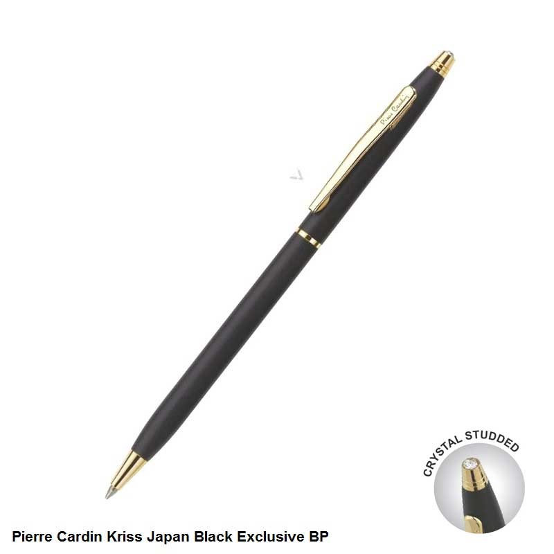 Pierre Cardin Kriss Japan Black Gold Trim Ball Pen