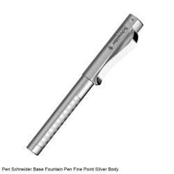Pen Schneider Base Fountain Pen Fine Point Silver Body