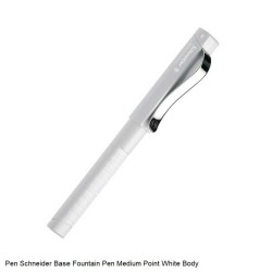 Pen Schneider Base Fountain Pen Medium Point White Body