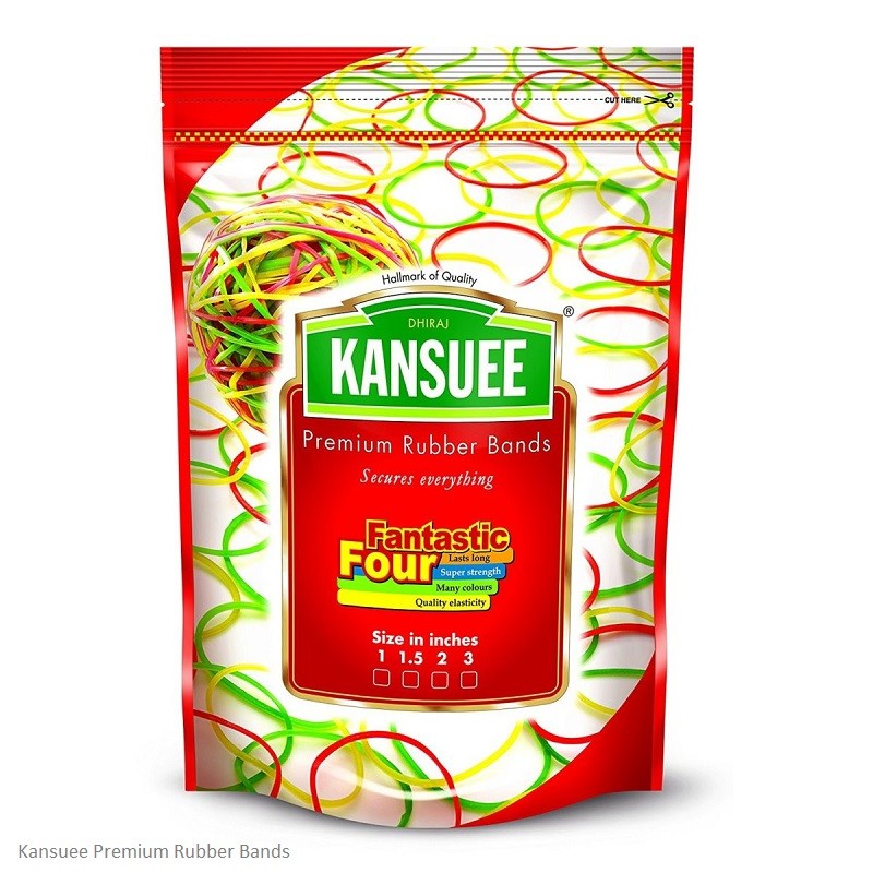 Kansuee Premium Rubber Band 475g in 0.5, 1, 1.5, 2 & 3 inch sizes