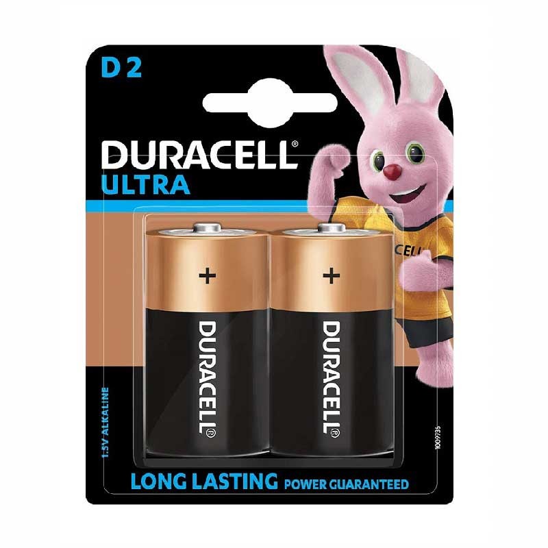 Duracell Ultra D Batteries Pack of 2Pcs 1.5V Alkaline