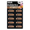 Duracell AAA 2X Long-Lasting 1.5v Alkaline Batteries Pack of 10Pcs
