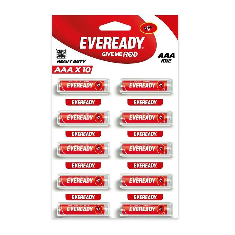 Eveready AAA 1012 1.5v Alkaline Batteries Pack of 10Pcs