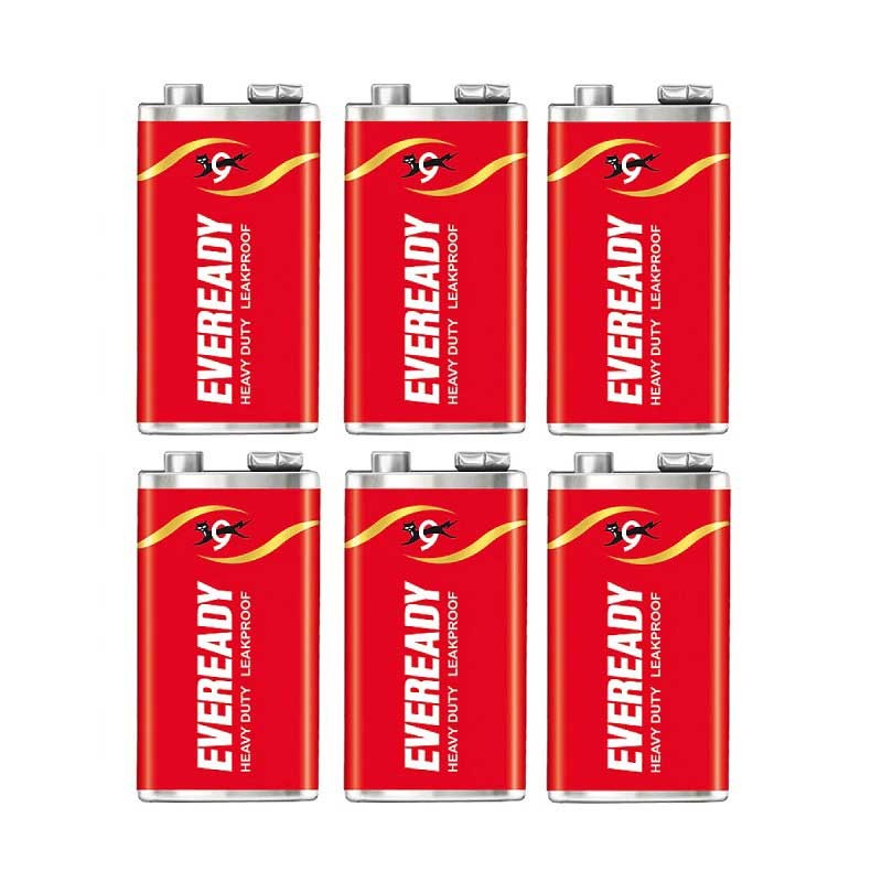 Eveready 1216 9v Alkaline Batteries Pack of 6Pcs