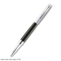 Parker Aster Silver Black CT Rollerball Pen