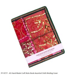 PF-9777 - A5 Hand Made Craft Note Book Assorted Cloth Binding Cover