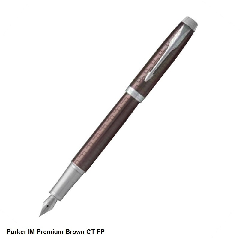 Parker IM Premium Brown Chrome Trim Fountain Pen