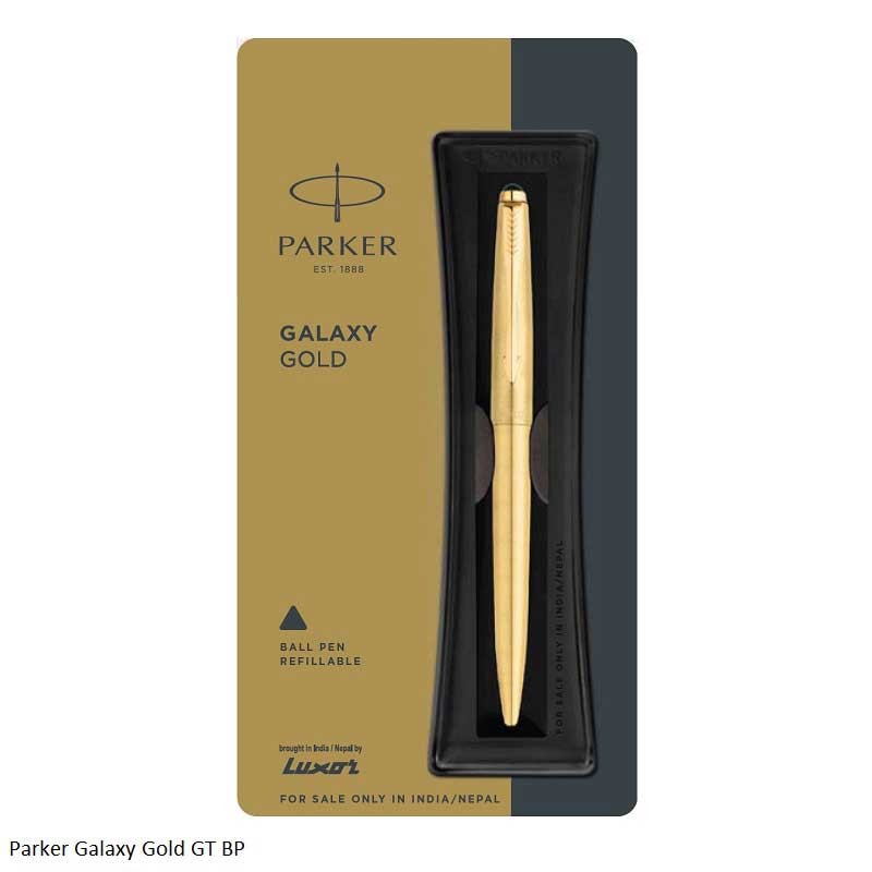 Parker Galaxy Gold Ballpoint Pen with Gold Plated Clip