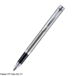 Parker Folio Stainless Steel Chrome Trim Fountain Pen