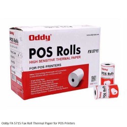 Oddy FX-5715 Fax Rolls Thermal Paper for POS Printers 12pcs Pack