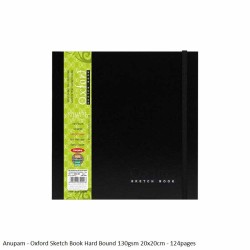 Oxford Sketch Book Hard Bound 130gsm 20x20cm 124pages by Anupam