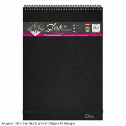 Slate Sketchbook Wire-O 180gsm A3 80pages by Anupam