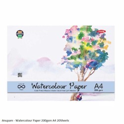 Watercolour Paper Pad 200gsm 20Sheets A4 by Anupam
