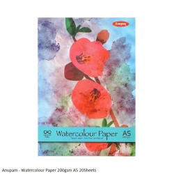 Watercolour Paper Pad 200gsm 20Sheets A5 by Anupam