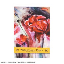Watercolour Paper Pad 200gsm 20Sheets A5 by Anupam