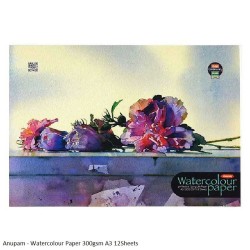 Watercolour Paper Pad 300gsm 12Sheets A3 by Anupam