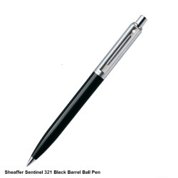 Sheaffer 321 Sentinel Black with Chrome Trim Ballpoint Pen