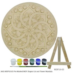 JAGS MDP10-03 Pre-Marked MDF Shapes Cut-out Flower Mandala