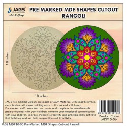 JAGS MDP10-06 Pre-Marked MDF Shapes Cut-out Rangoli