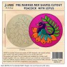 JAGS MDP8-01 Pre-Marked MDF Shapes Cut-out Peacock with Lotus