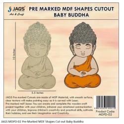 JAGS MDPD-02 Pre-Marked MDF Shapes Cut-out Baby Buddha