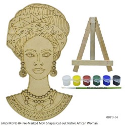 JAGS MDPD-04 Pre-Marked MDF Shapes Cut-out Native African Woman