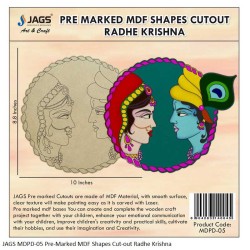 JAGS MDPD-05 Pre-Marked MDF Shapes Cut-out Radhe Krishna