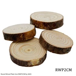 Round Wood Plate 5cm RWP2CM by JAGS