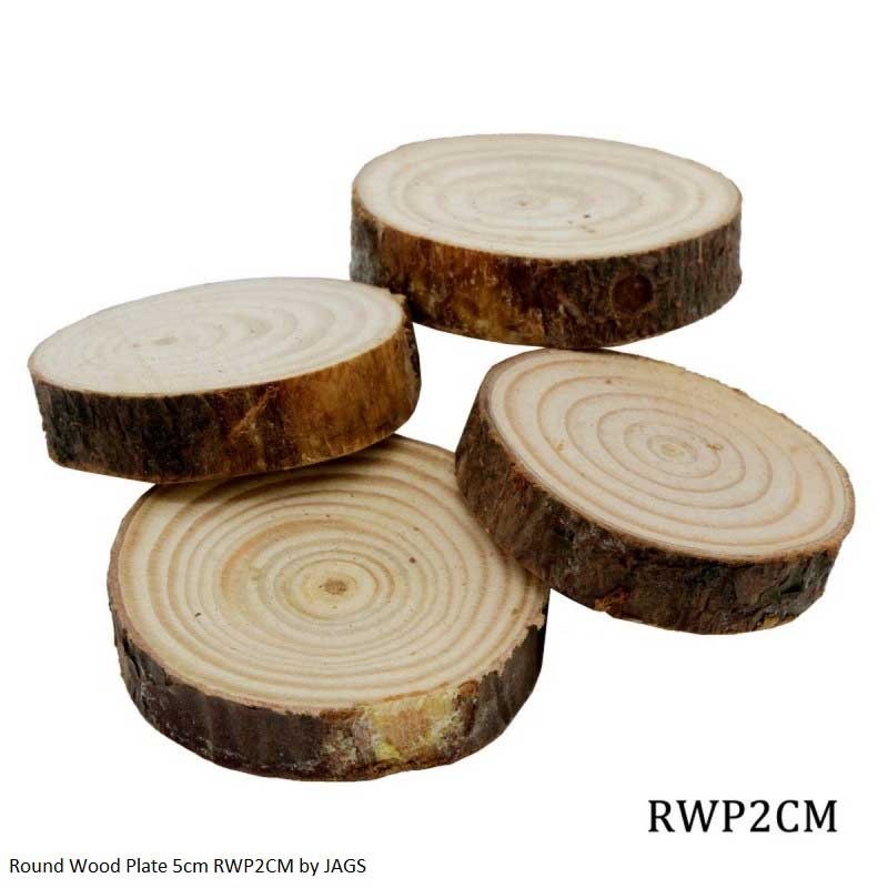 Round Wood Plate 5cm RWP2CM by JAGS