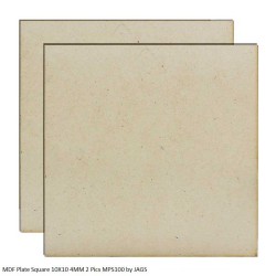 MDF Plate Square 10X10 4MM 2 Pics MPS100 by JAGS