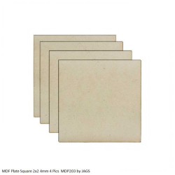 MDF Plate Square 2X2 4MM 4 Pics MPS200 by JAGS