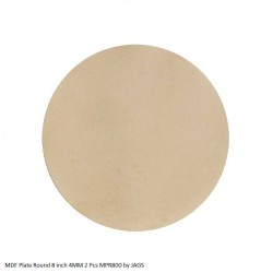 MDF Plate Round 8 inch 4mm 2 Pcs MPR800 by JAGS